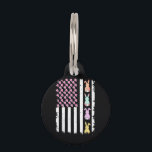 US American Flag with Bunny for Easter Day Pet ID Tag<br><div class="desc">US American Flag with Bunny for Easter Day</div>