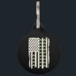 US American Flag With Shamrocks for St Patricks  Pet ID Tag<br><div class="desc">US American Flag With Shamrocks for St Patricks Day</div>