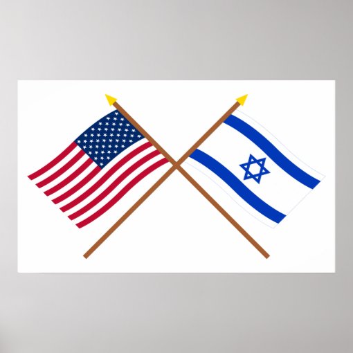 US And Israel Crossed Flags Poster Zazzle   Us And Israel Crossed Flags Poster R7769b6d0c0a34b44b3cf3f17f80c7f7e Z1x 8byvr 510 