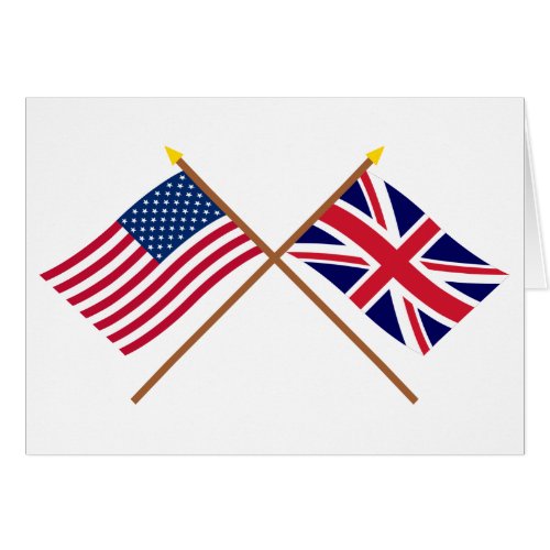 US and United Kingdom Crossed Flags