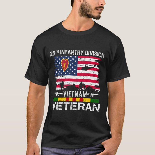 US Army 25th Infantry Division Vietnam Veteran  T-Shirt (Front)