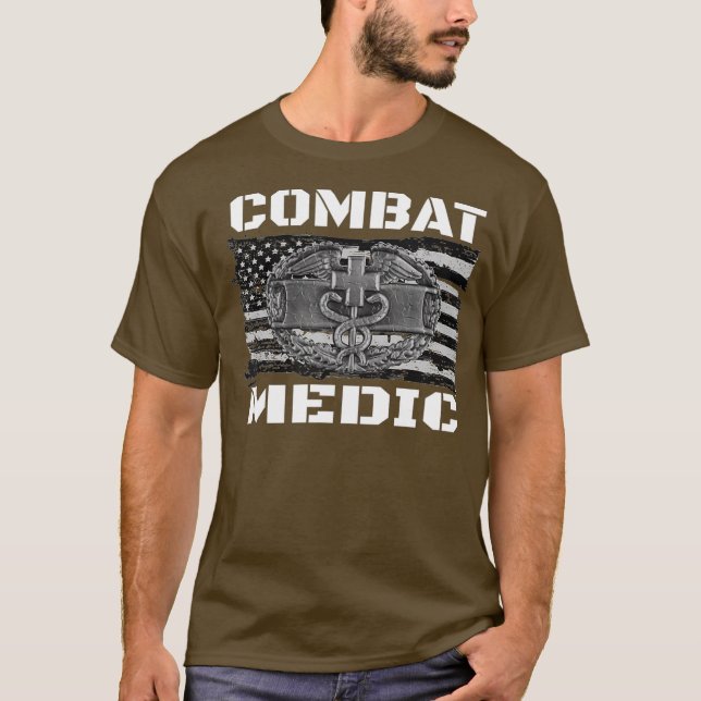 US ARMY Combat Medic Tee Perfect Veteran Medical (Front)