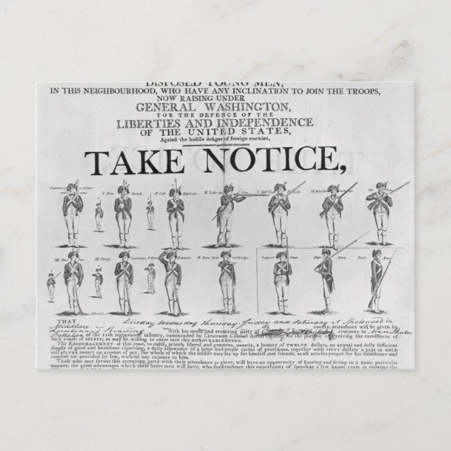 US Army Recruiting Showing Various Positions Postcard (Front)