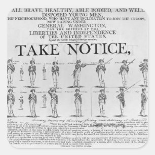 US Army Recruiting Showing Various Positions Square Sticker