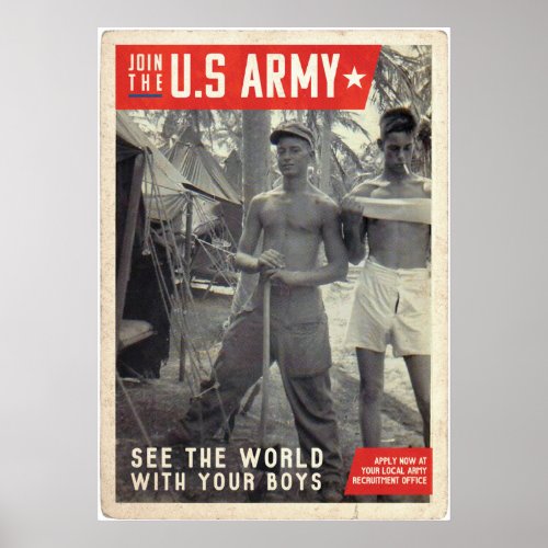 US Army Travel Recruitment Poster