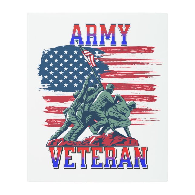 US Army Veteran Metal Print (Front)