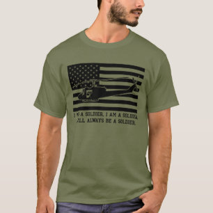 US Army Veteran, Military Helicopter Flag T-Shirt