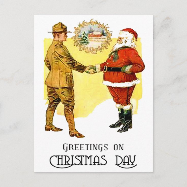US Army WWI Christmas Postcard Zazzle