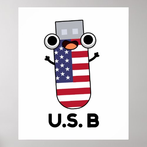 US B Funny United States Pun  Poster