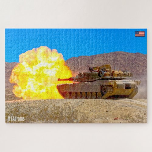 US BATTLE TANK – M1 ABRAMS (20x30 inch) Jigsaw Puzzle