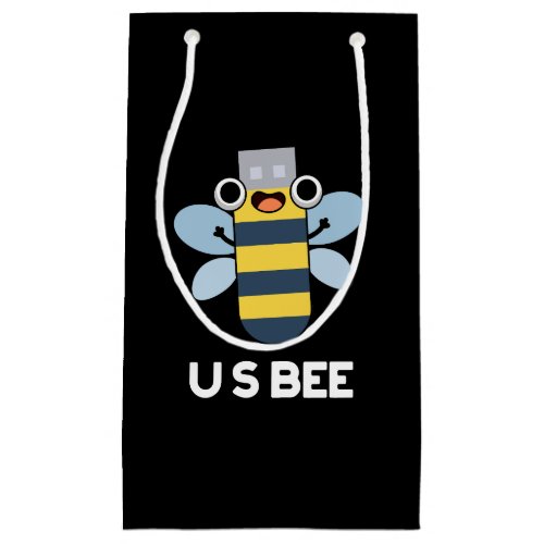 US Bee Funny USB Technical Pun Dark BG Small Gift Bag