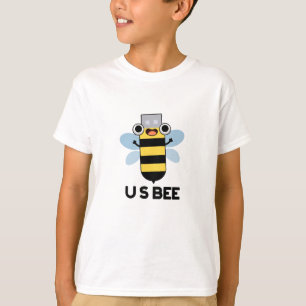 US Bee Funny USB Technical Pun T-Shirt