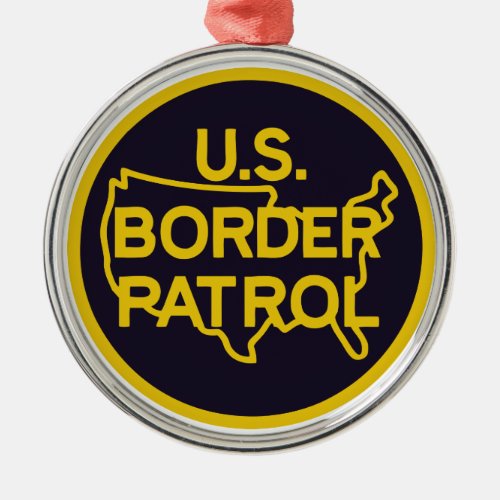 US Border Patrol Seal Metal Ornament