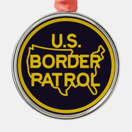 US Border Patrol Seal Metal Ornament