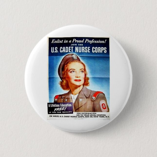 Us Cadet Nurse Corps Button (Front)