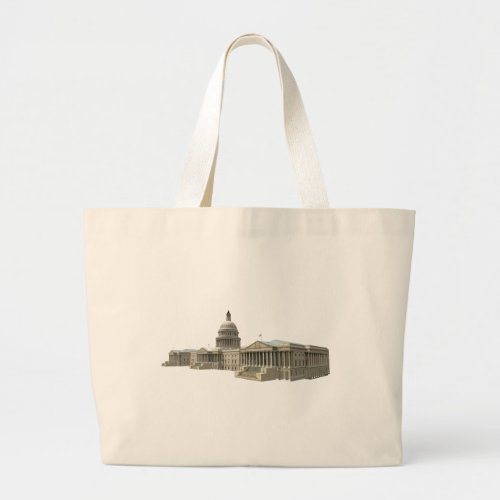 US Capital Building Washington DC Large Tote Bag