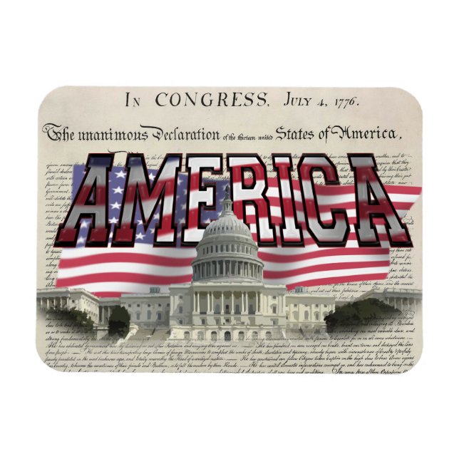 US Capital US Flag Flexable Magnet (Horizontal)