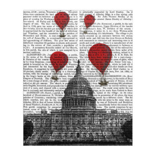 US Capitol Building and Red Hot Air Balloons Acrylic Print