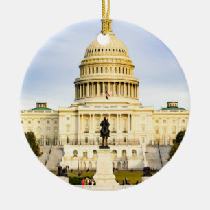US Capitol Building Ceramic Ornament
