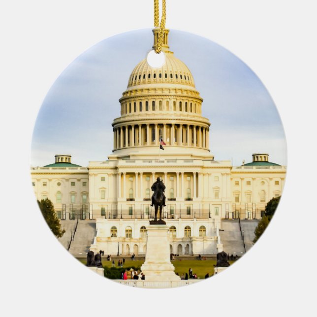 US Capitol Building Ceramic Ornament (Front)