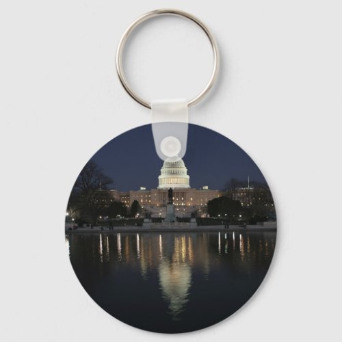 US Capitol Building Night Keychain