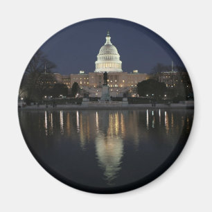 US Capitol Building Night Magnet