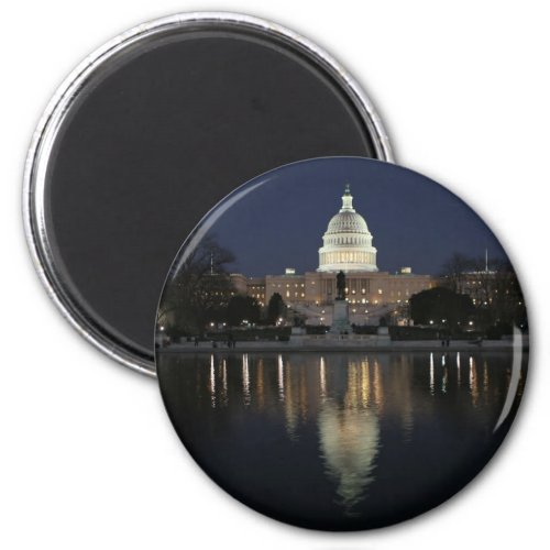 US Capitol Building Night Magnet