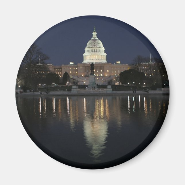US Capitol Building Night Magnet (Front)