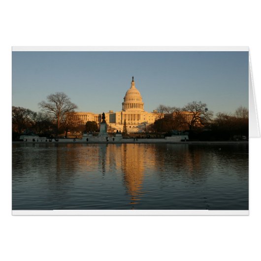 US Capitol Building Sunset Cards (Front Horizontal)