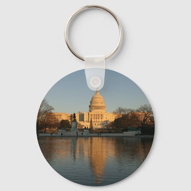 US Capitol Building Sunset Keychain (Front)