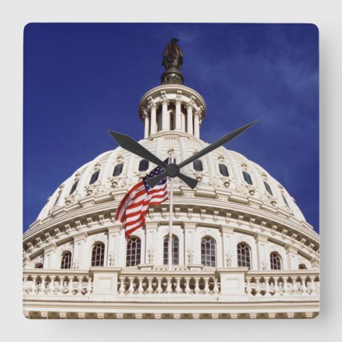 US capitol building Washington DC Square Wall Clock