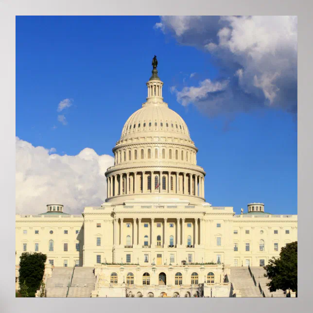 US Capitol Building, Washington DC, USA Poster | Zazzle