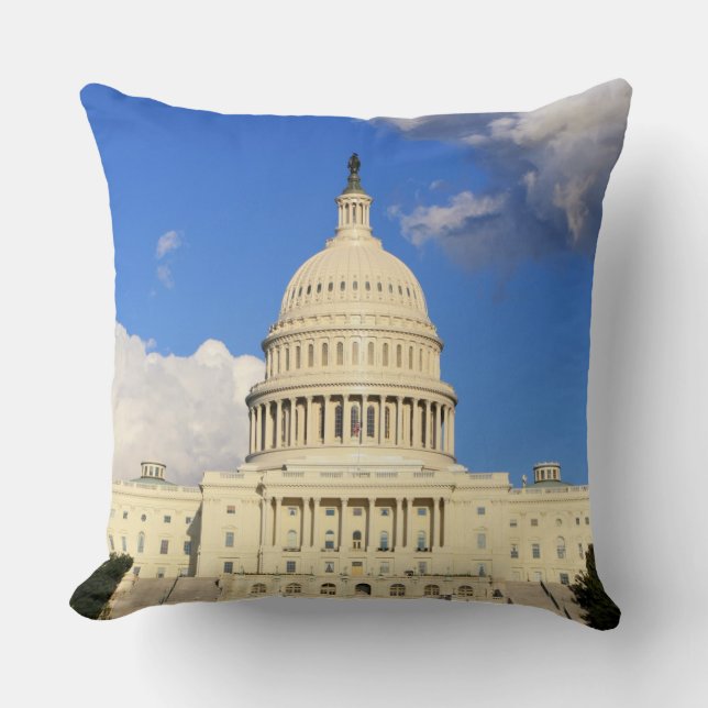 US Capitol Building, Washington DC, USA Throw Pillow (Front)