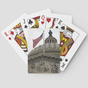 US Capitol Building with American Flag - East Poker Cards