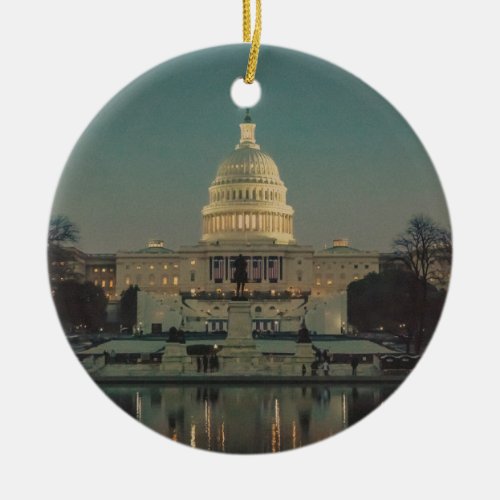 US Capitol Ceramic Ornament