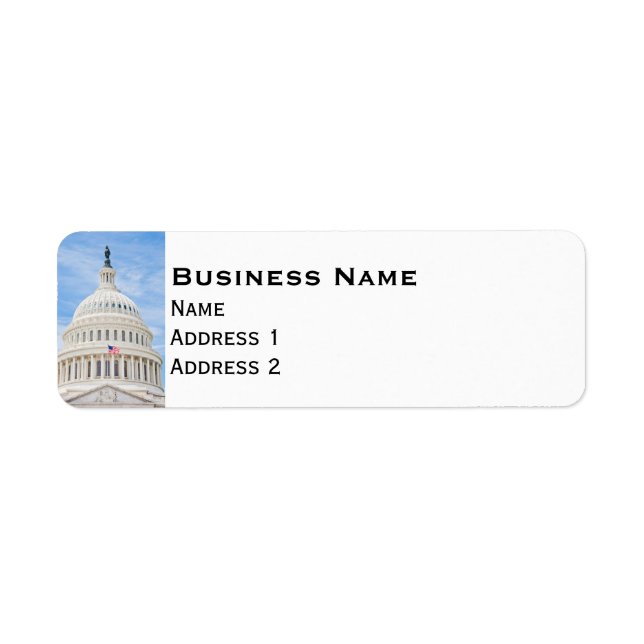 US Capitol Dome in Washington DC Label (Front)