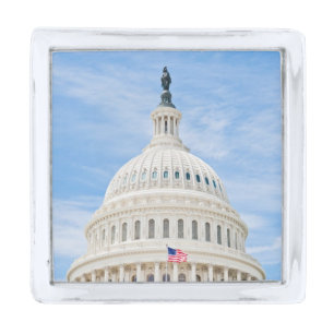 US Capitol Dome Silver Finish Lapel Pin