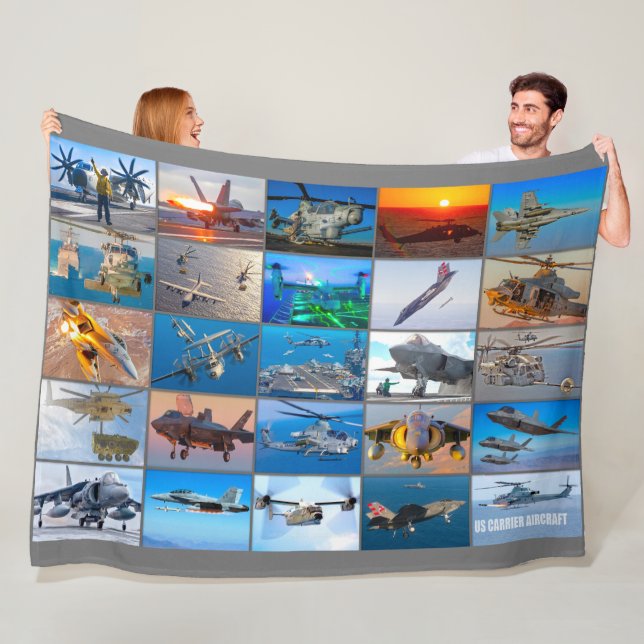 US CARRIER AIRCRAFT “MONTAGE” FLEECE BLANKET (In Situ)