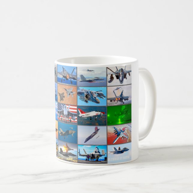 US CARRIER JET AVIATION “MONTAGE” COFFEE MUG (Front Right)