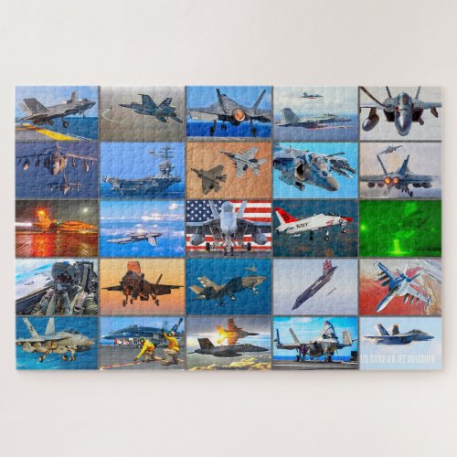 US CARRIER JET AVIATION MONTAGE JIGSAW PUZZLE