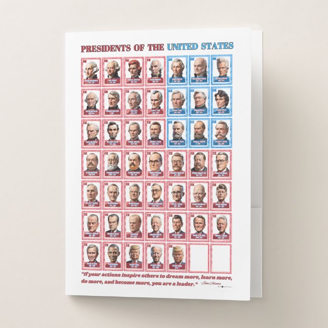 US Cartoon Presidents  and Obama Pocket Folder (Front)