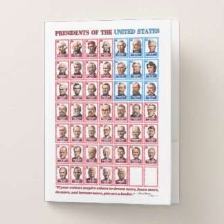 US Cartoon Presidents and Roosevelt Pocket Folder
