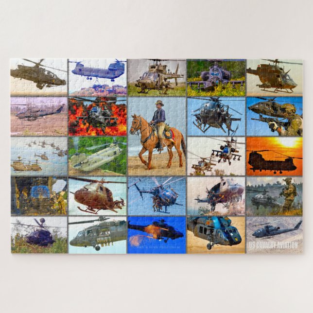US CAVALRY AVIATION “MONTAGE” JIGSAW PUZZLE (Horizontal)