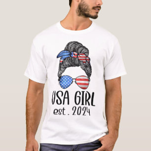 Us Citizen Est 2024 New Citizenship American Usa G T-Shirt