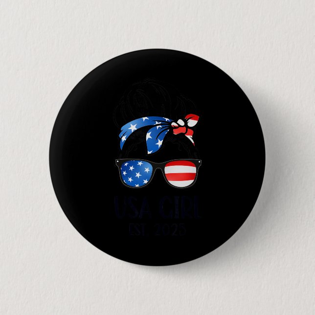 Us Citizen Est 2025 New Citizenship American Usa G Button (Front)