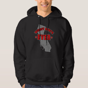 US Citizen Proud America Land Map Worst State Cali Hoodie
