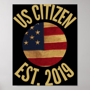 Us Citizenship 2019 Gif American Flag Usa Poster