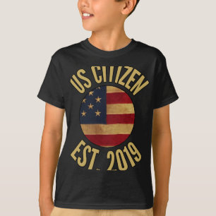 Us Citizenship 2019 Gif American Flag Usa T-Shirt