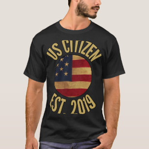 Us Citizenship 2019 Gif American Flag Usa T-Shirt