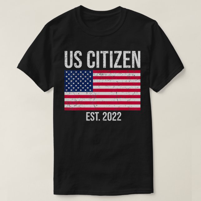 US Citizenship Decoration American New USA Citizen T-Shirt (Design Front)